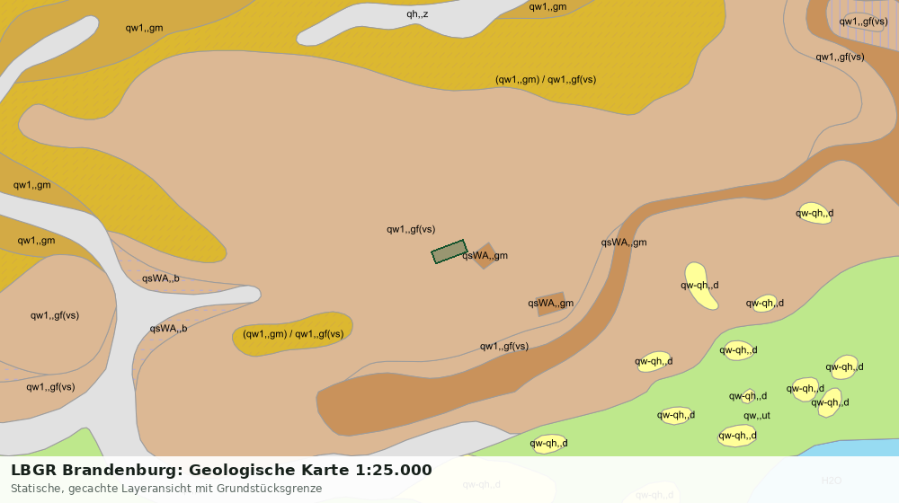 Statische Kartenansicht: LBGR Brandenburg: Geologische Karte 1:25.000
