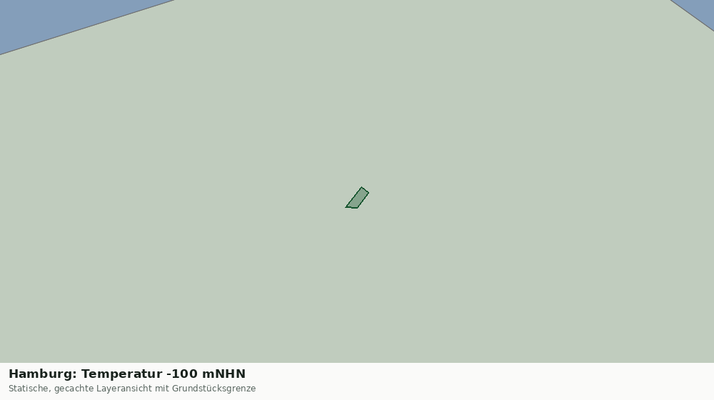 Statische Kartenansicht: Hamburg: Temperatur -100 mNHN
