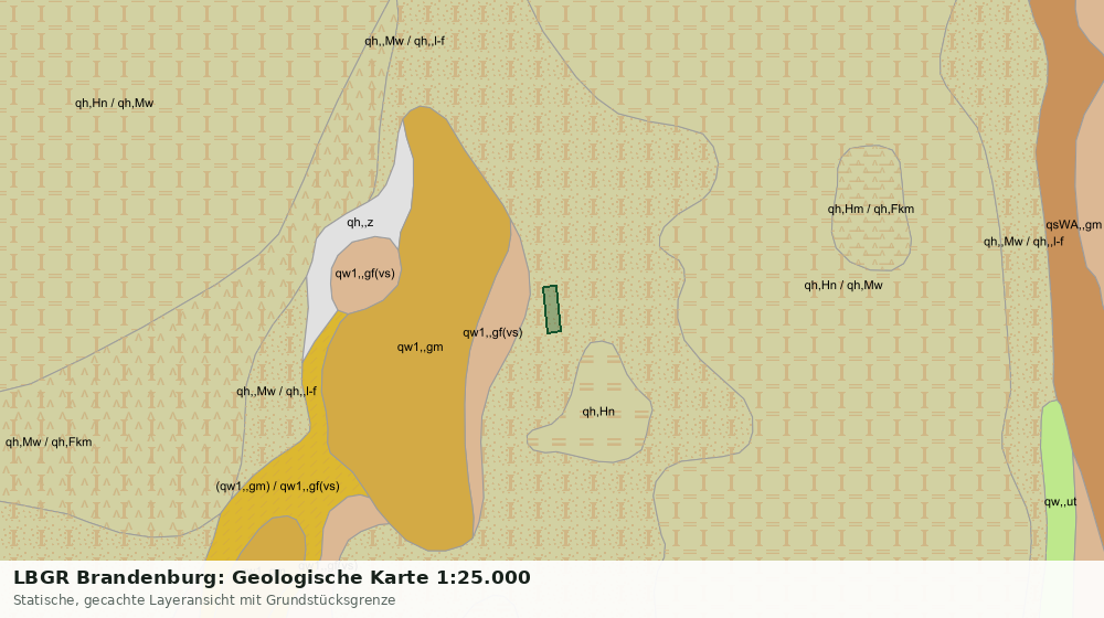 Statische Kartenansicht: LBGR Brandenburg: Geologische Karte 1:25.000
