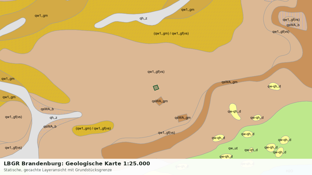 Statische Kartenansicht: LBGR Brandenburg: Geologische Karte 1:25.000
