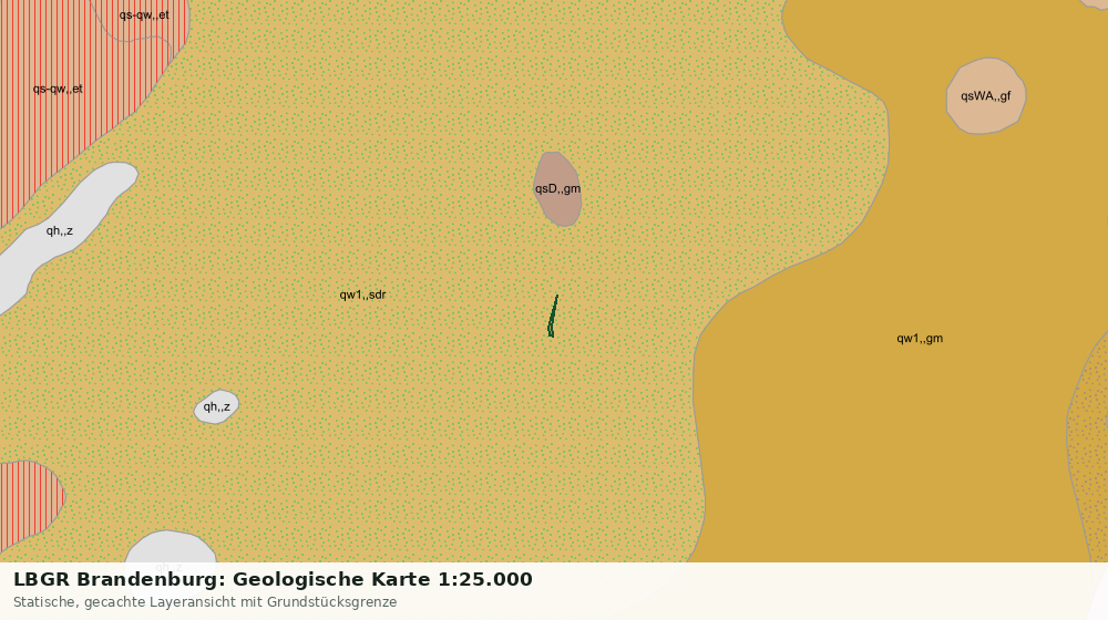 Statische Kartenansicht: LBGR Brandenburg: Geologische Karte 1:25.000