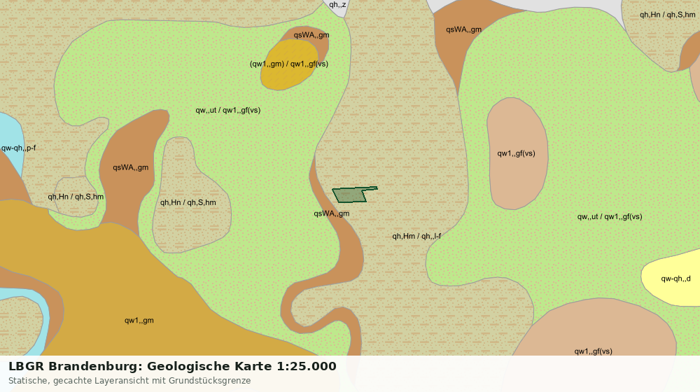 Statische Kartenansicht: LBGR Brandenburg: Geologische Karte 1:25.000