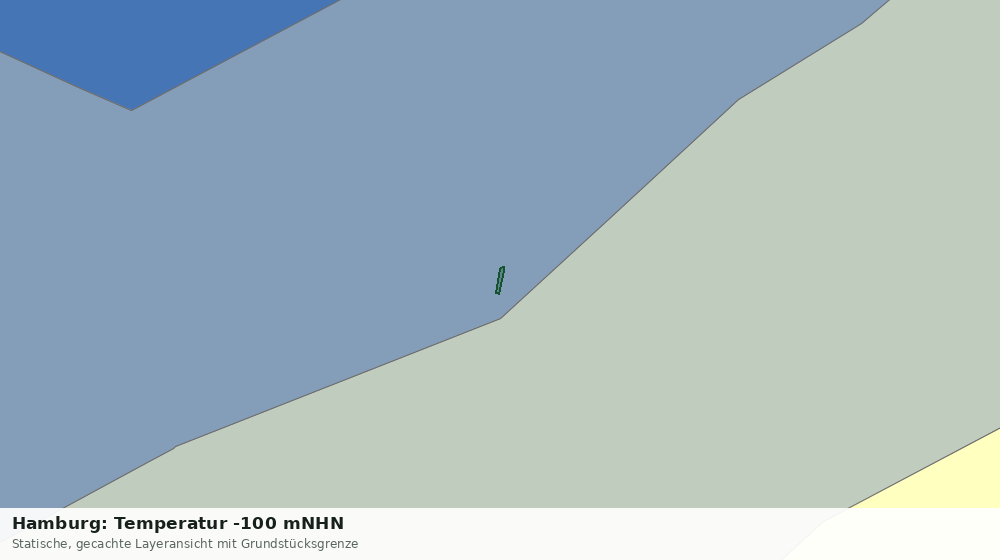 Statische Kartenansicht: Hamburg: Temperatur -100 mNHN