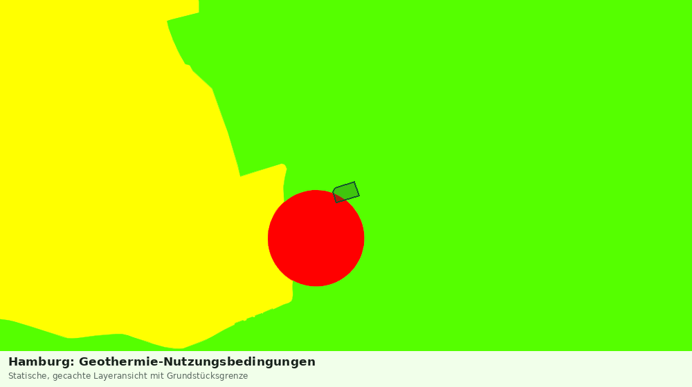 Statische Kartenansicht: Hamburg: Geothermie-Nutzungsbedingungen