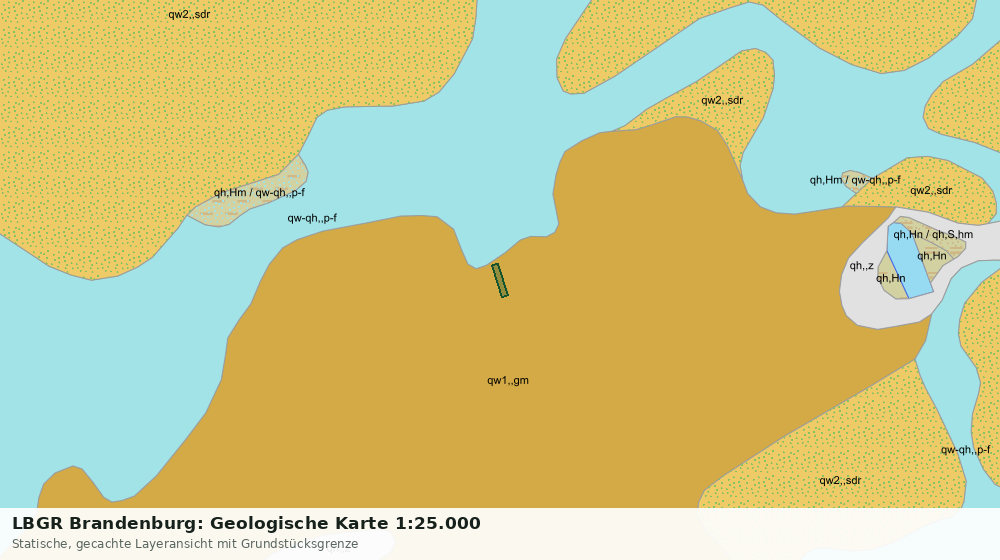 Statische Kartenansicht: LBGR Brandenburg: Geologische Karte 1:25.000