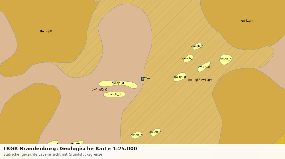 Statische Kartenansicht: LBGR Brandenburg: Geologische Karte 1:25.000