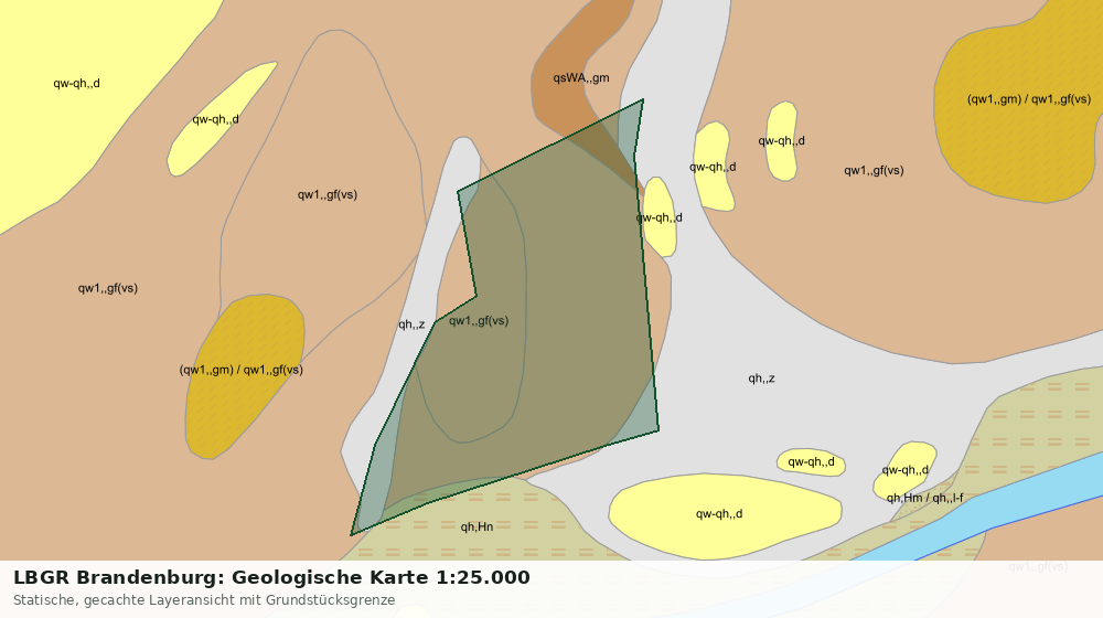 Statische Kartenansicht: LBGR Brandenburg: Geologische Karte 1:25.000