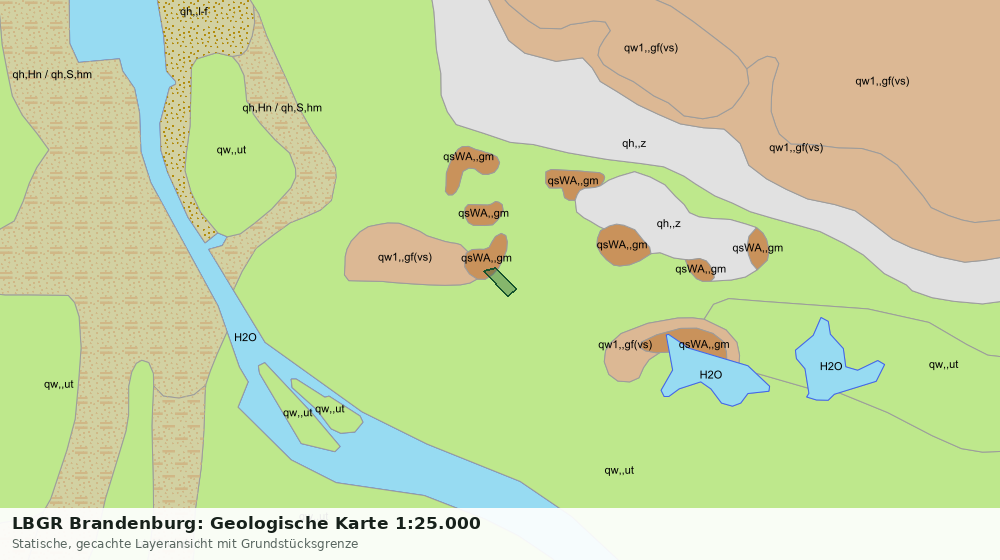 Statische Kartenansicht: LBGR Brandenburg: Geologische Karte 1:25.000