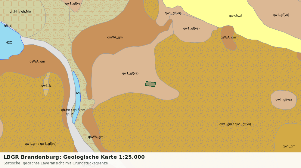 Statische Kartenansicht: LBGR Brandenburg: Geologische Karte 1:25.000