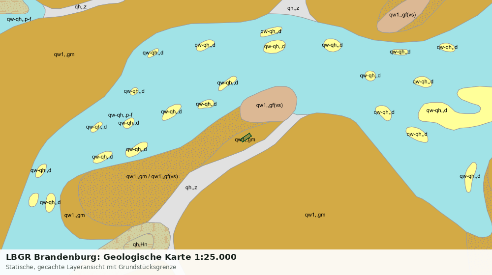 Statische Kartenansicht: LBGR Brandenburg: Geologische Karte 1:25.000