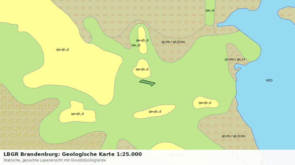 Statische Kartenansicht: LBGR Brandenburg: Geologische Karte 1:25.000
