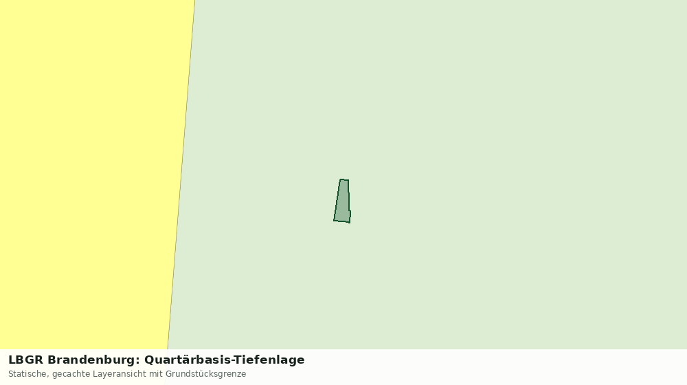 Statische Kartenansicht: LBGR Brandenburg: Quartärbasis-Tiefenlage