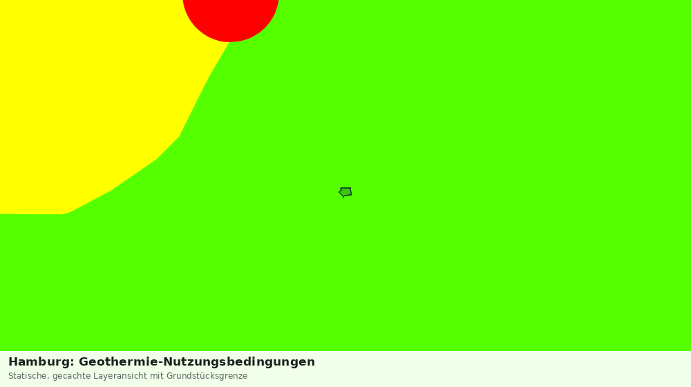 Statische Kartenansicht: Hamburg: Geothermie-Nutzungsbedingungen