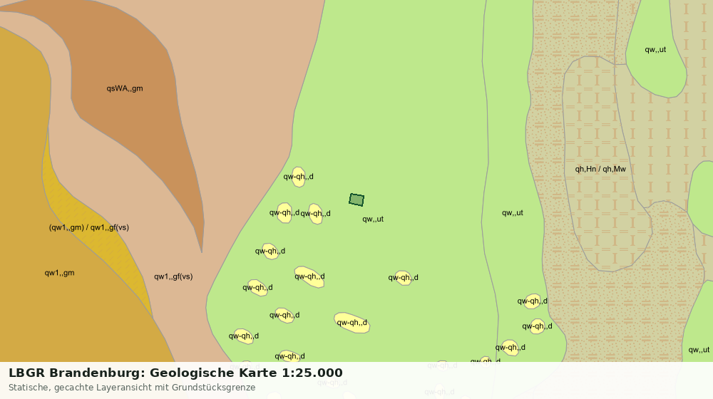 Statische Kartenansicht: LBGR Brandenburg: Geologische Karte 1:25.000