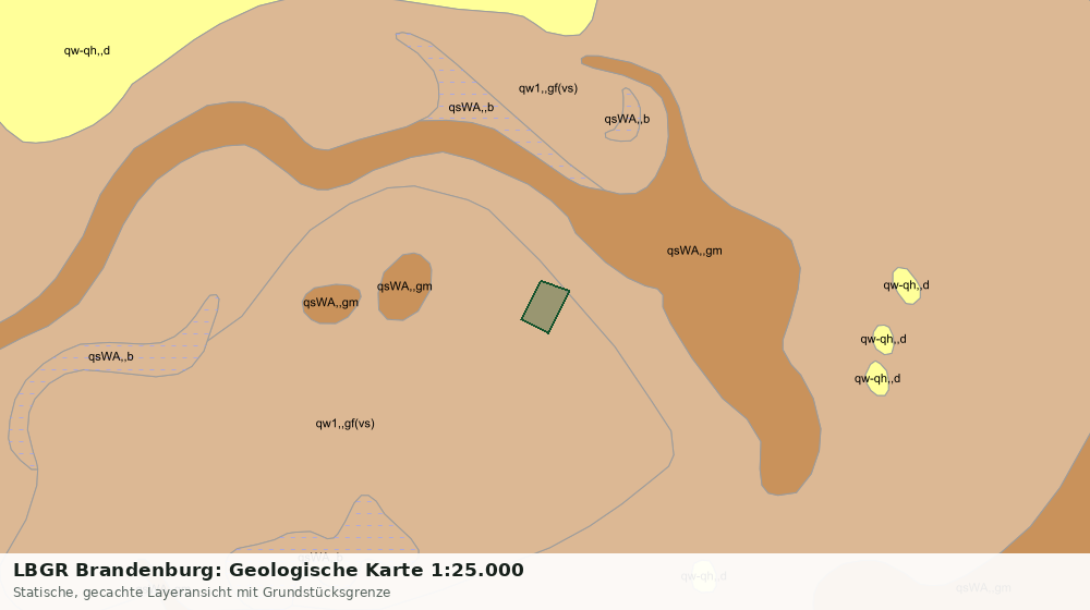 Statische Kartenansicht: LBGR Brandenburg: Geologische Karte 1:25.000