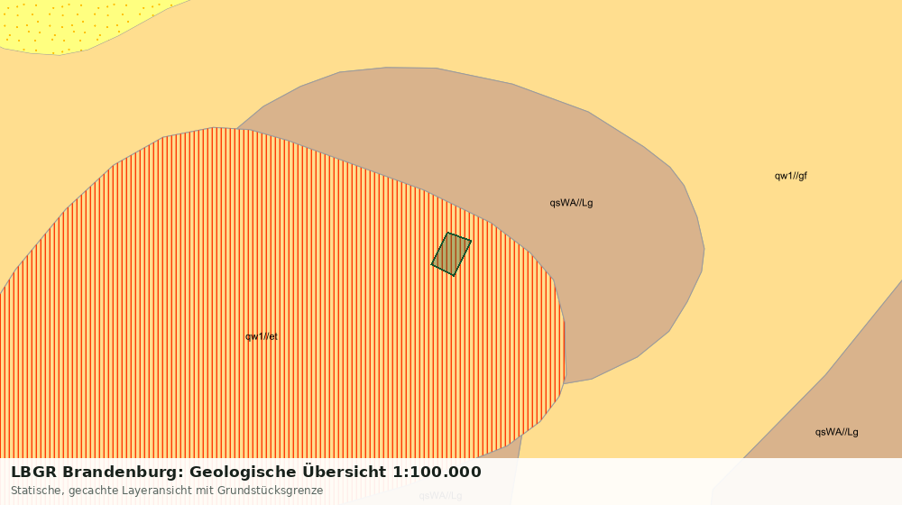 Statische Kartenansicht: LBGR Brandenburg: Geologische Übersicht 1:100.000
