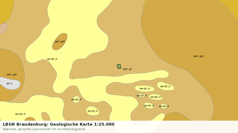 Statische Kartenansicht: LBGR Brandenburg: Geologische Karte 1:25.000