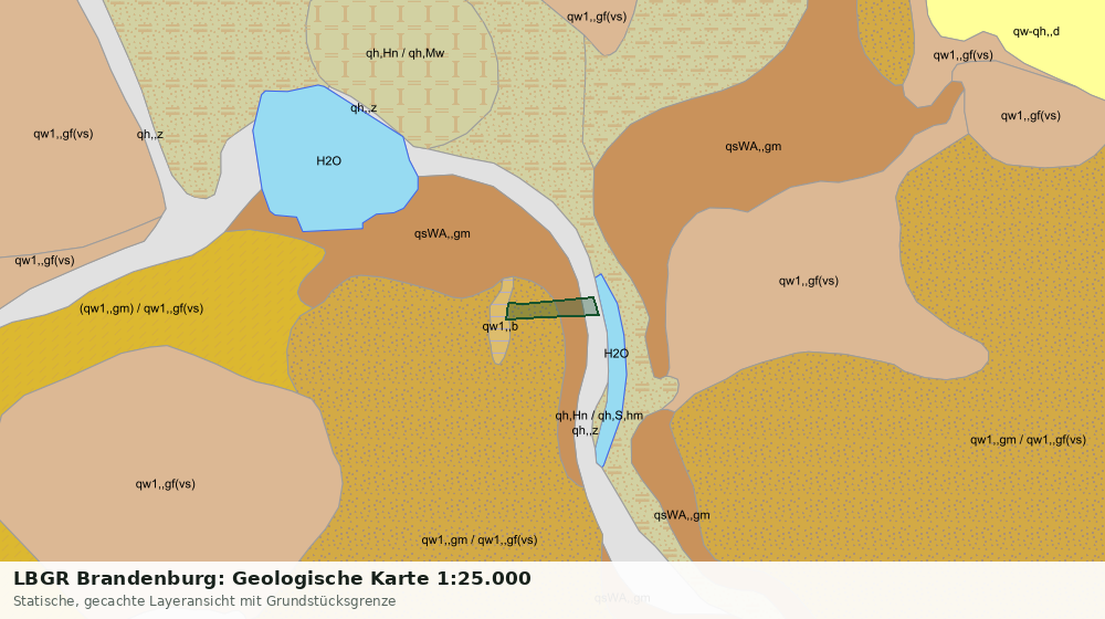 Statische Kartenansicht: LBGR Brandenburg: Geologische Karte 1:25.000