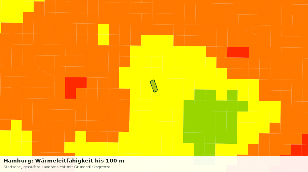 Statische Kartenansicht: Hamburg: Wärmeleitfähigkeit bis 100 m