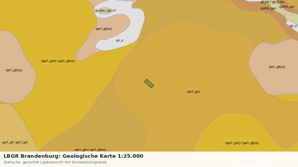 Statische Kartenansicht: LBGR Brandenburg: Geologische Karte 1:25.000
