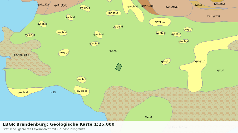 Statische Kartenansicht: LBGR Brandenburg: Geologische Karte 1:25.000