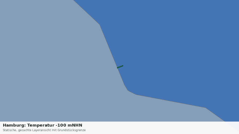 Statische Kartenansicht: Hamburg: Temperatur -100 mNHN