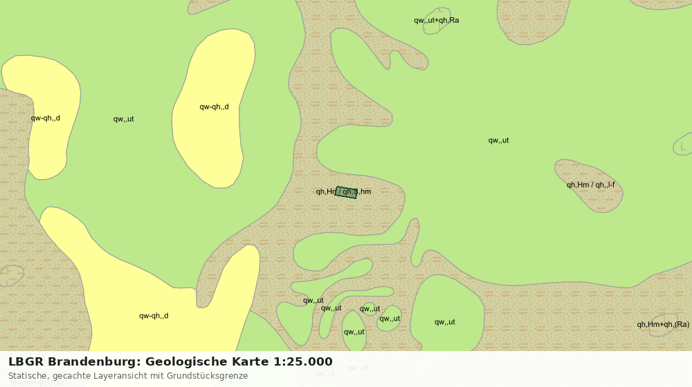 Statische Kartenansicht: LBGR Brandenburg: Geologische Karte 1:25.000