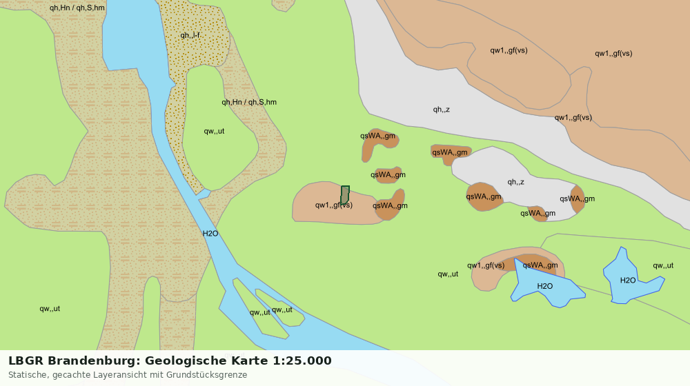Statische Kartenansicht: LBGR Brandenburg: Geologische Karte 1:25.000