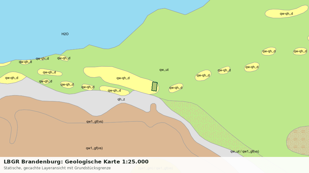 Statische Kartenansicht: LBGR Brandenburg: Geologische Karte 1:25.000