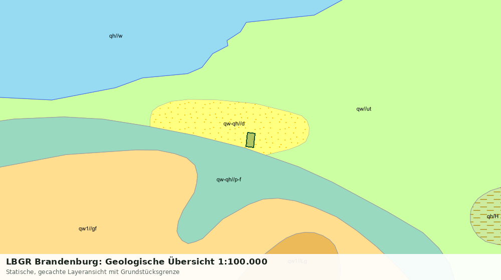 Statische Kartenansicht: LBGR Brandenburg: Geologische Übersicht 1:100.000
