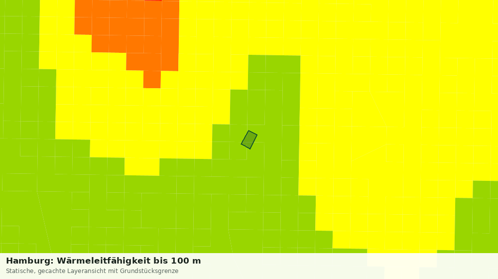 Statische Kartenansicht: Hamburg: Wärmeleitfähigkeit bis 100 m