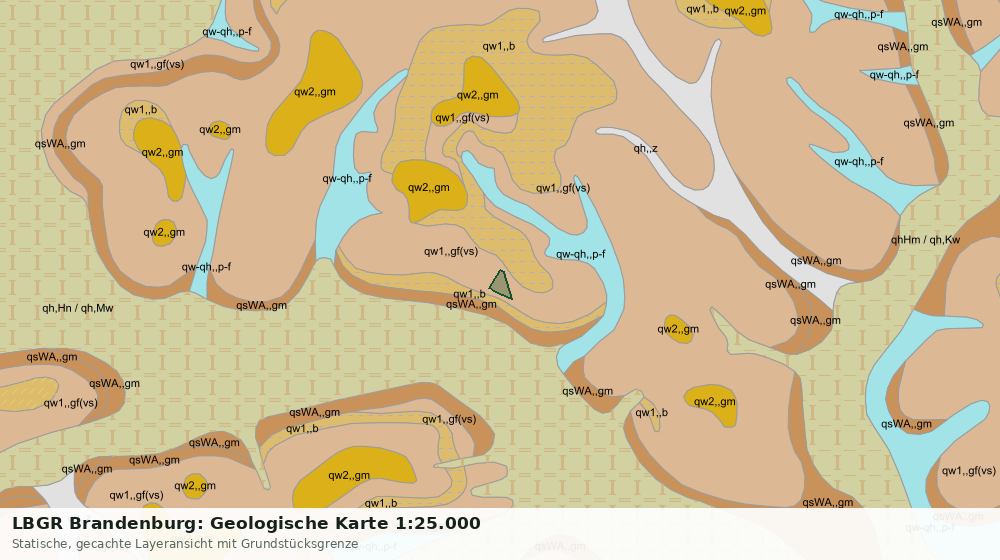 Statische Kartenansicht: LBGR Brandenburg: Geologische Karte 1:25.000