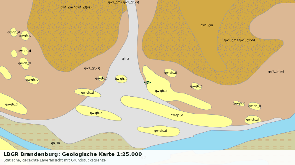 Statische Kartenansicht: LBGR Brandenburg: Geologische Karte 1:25.000