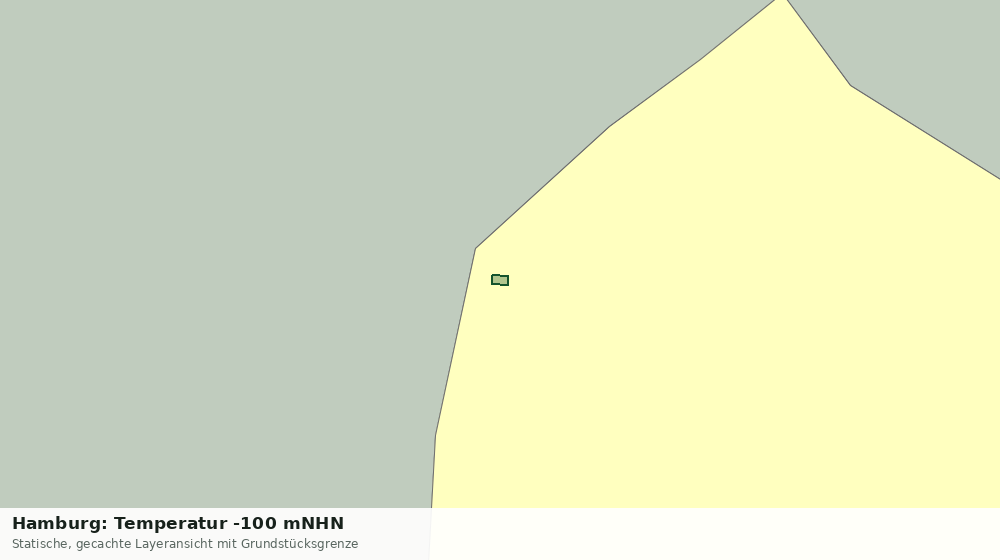 Statische Kartenansicht: Hamburg: Temperatur -100 mNHN