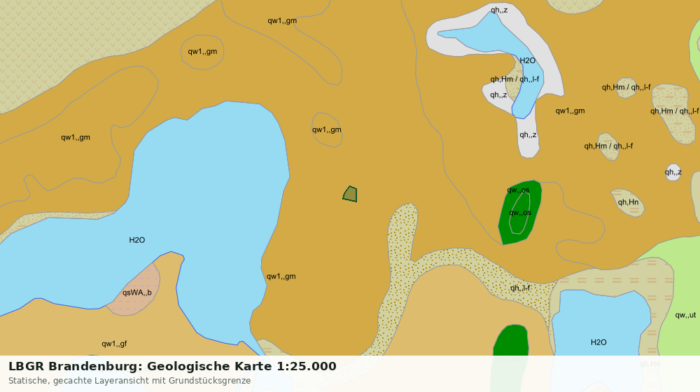 Statische Kartenansicht: LBGR Brandenburg: Geologische Karte 1:25.000