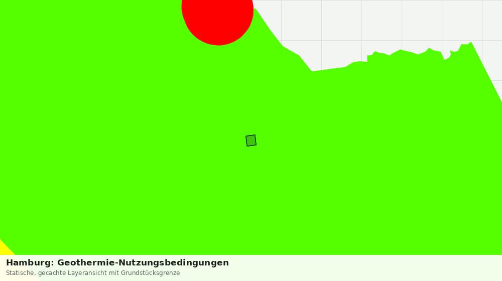 Statische Kartenansicht: Hamburg: Geothermie-Nutzungsbedingungen