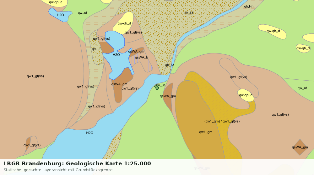 Statische Kartenansicht: LBGR Brandenburg: Geologische Karte 1:25.000