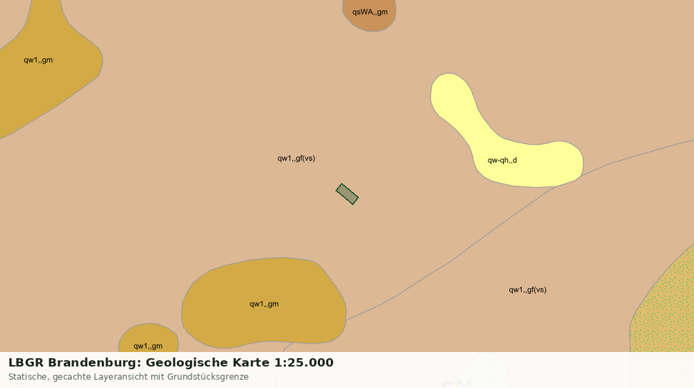 Statische Kartenansicht: LBGR Brandenburg: Geologische Karte 1:25.000