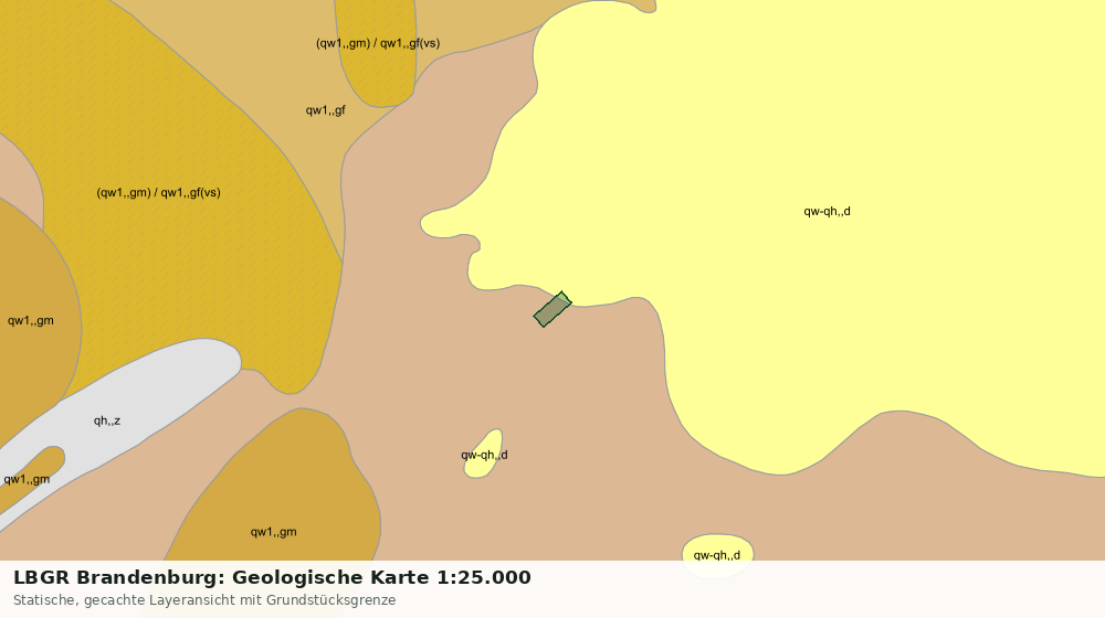 Statische Kartenansicht: LBGR Brandenburg: Geologische Karte 1:25.000