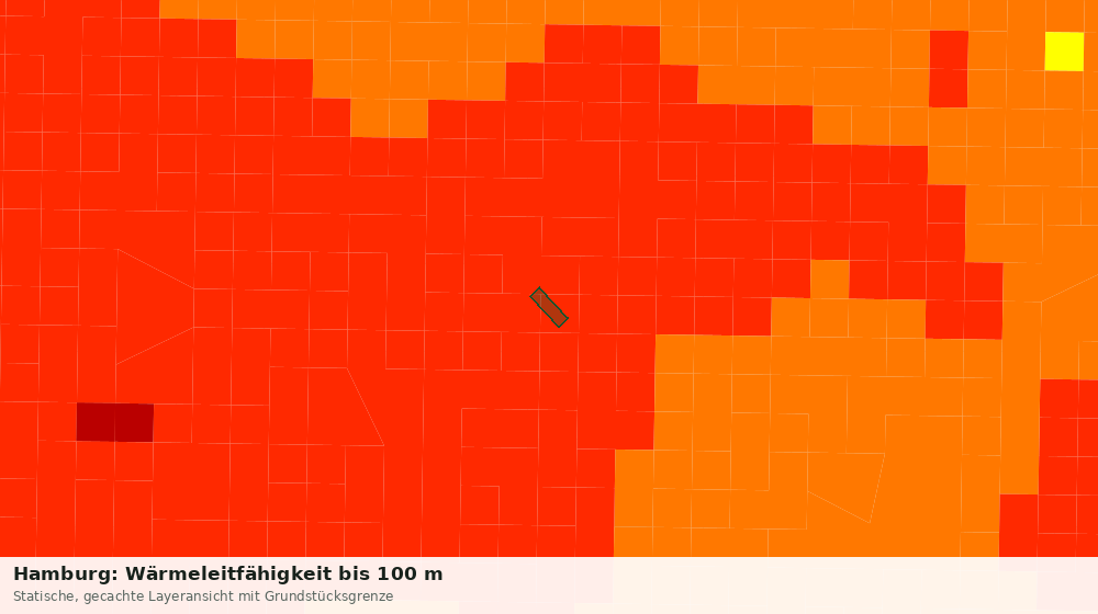 Statische Kartenansicht: Hamburg: Wärmeleitfähigkeit bis 100 m