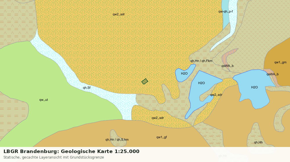 Statische Kartenansicht: LBGR Brandenburg: Geologische Karte 1:25.000