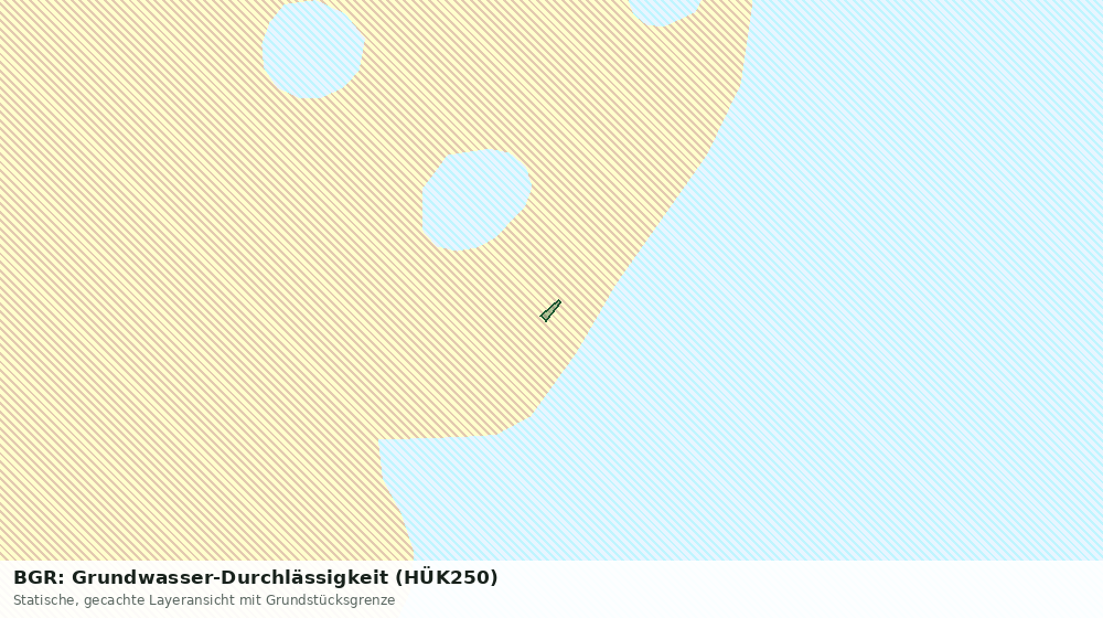 Statische Kartenansicht: BGR: Grundwasser-Durchlässigkeit (HÜK250)