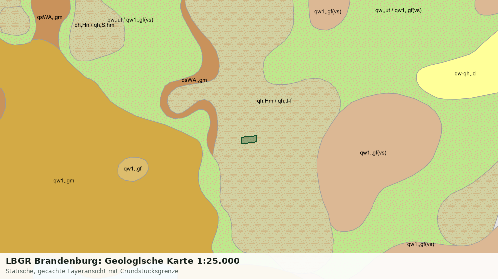 Statische Kartenansicht: LBGR Brandenburg: Geologische Karte 1:25.000