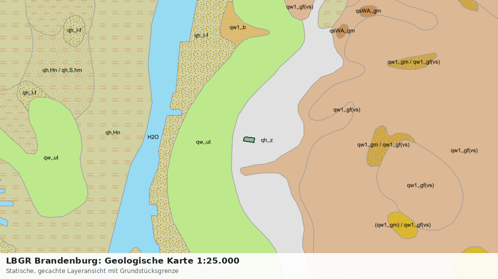 Statische Kartenansicht: LBGR Brandenburg: Geologische Karte 1:25.000