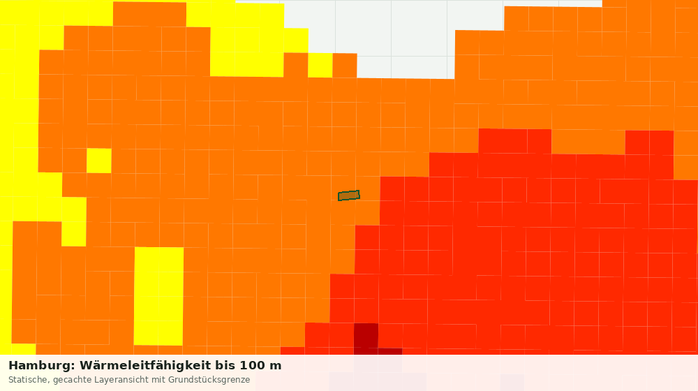 Statische Kartenansicht: Hamburg: Wärmeleitfähigkeit bis 100 m