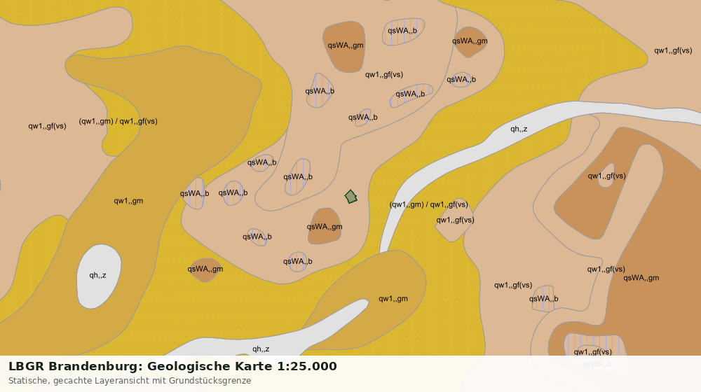 Statische Kartenansicht: LBGR Brandenburg: Geologische Karte 1:25.000