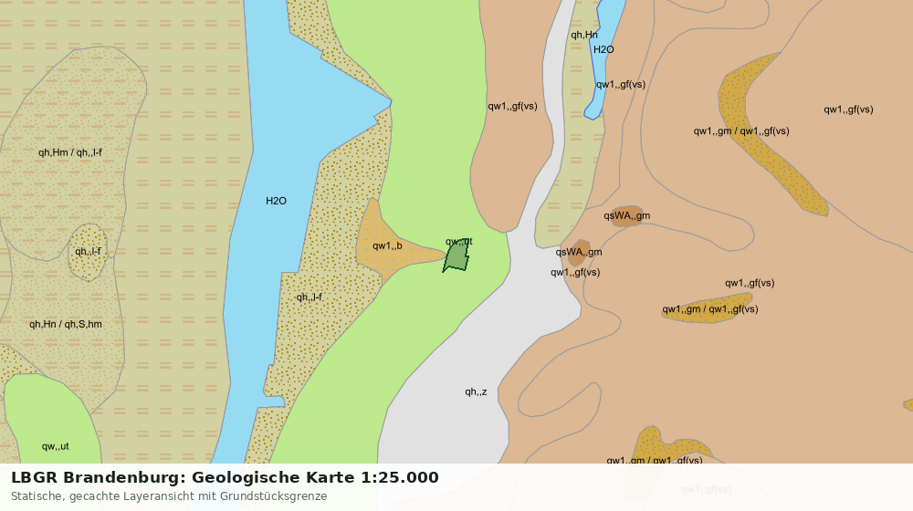 Statische Kartenansicht: LBGR Brandenburg: Geologische Karte 1:25.000