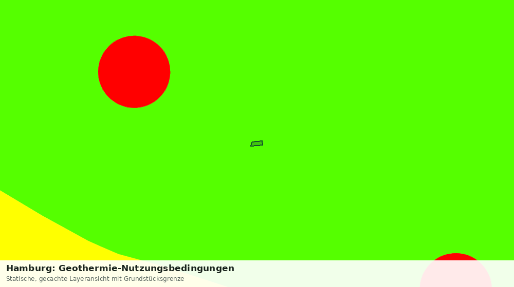 Statische Kartenansicht: Hamburg: Geothermie-Nutzungsbedingungen