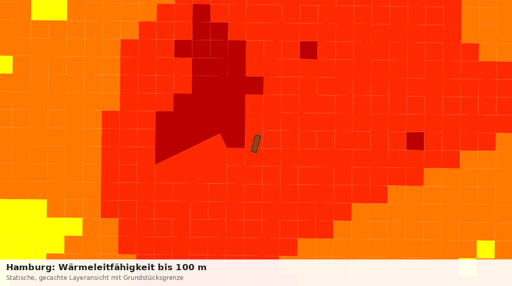 Statische Kartenansicht: Hamburg: Wärmeleitfähigkeit bis 100 m