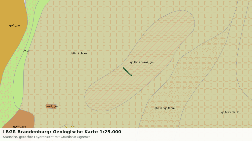 Statische Kartenansicht: LBGR Brandenburg: Geologische Karte 1:25.000